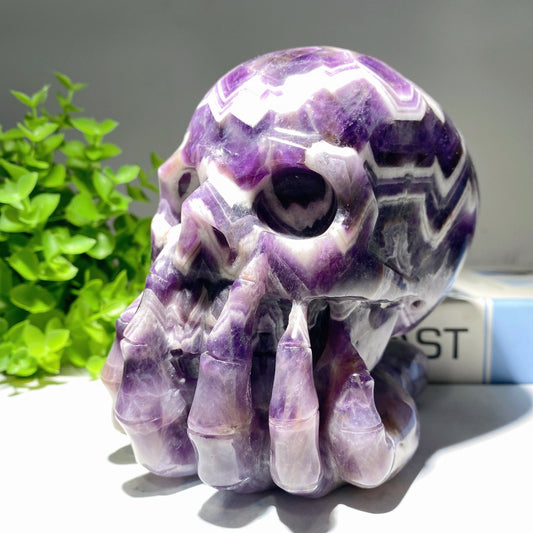 5.0" Unique Dream Amethyst Skull Carvings Bulk Wholesale