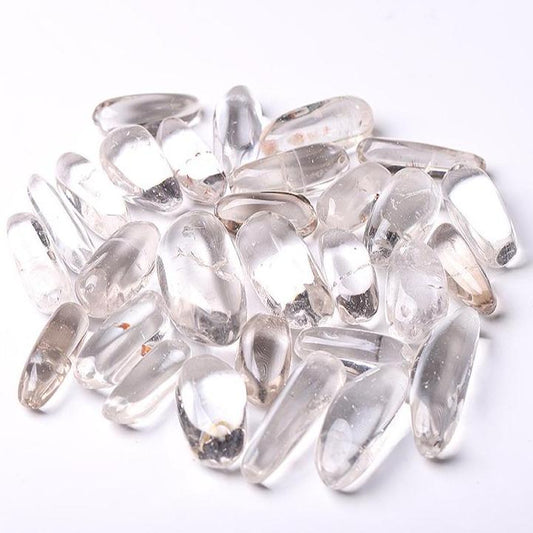 0.1kg 35mm-42mm Natural Clear Quartz Tumbles for Healing Wholesale Crystals