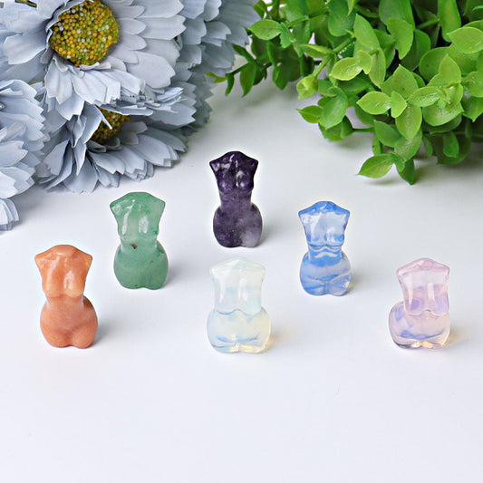 1.2" Mini Woman Model Body Crystal Carvings Wholesale Crystals