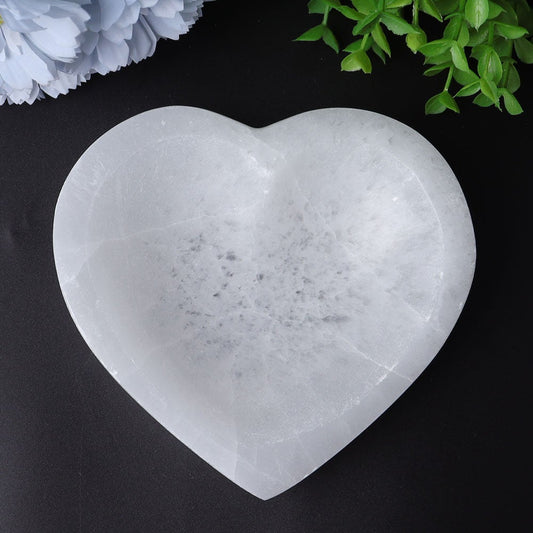 4.5" Selenite Heart Shape Bowl Wholesale Crystals
