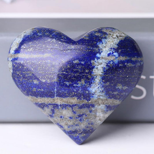 2.0-2.5" Lapis Heart Shape Crystal Carvings Wholesale Crystals