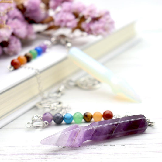 7 Chakra Healing Crystal Dowsing Pendulum Reiki Balance Meditation Jewelry Wholesale Crystals