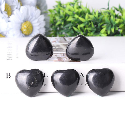1.5" Shungite Heart Carvings Wholesale Crystals