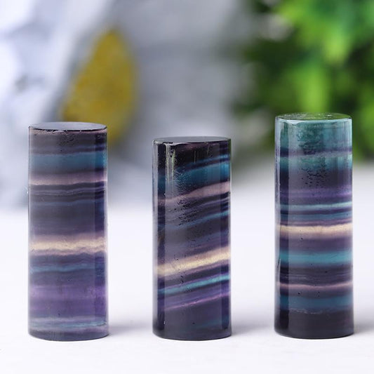 1.2" Fluorite Cylinder Crystal Point Wholesale Crystals