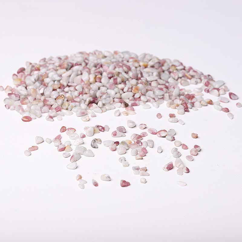 0.1kg 5-7mm Natural Pink Tourmaline Chips Crystal Chips for Decoration Wholesale Crystals
