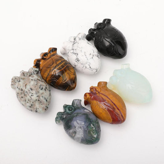 Real Heart Shaped Carvings Wholesale Crystals