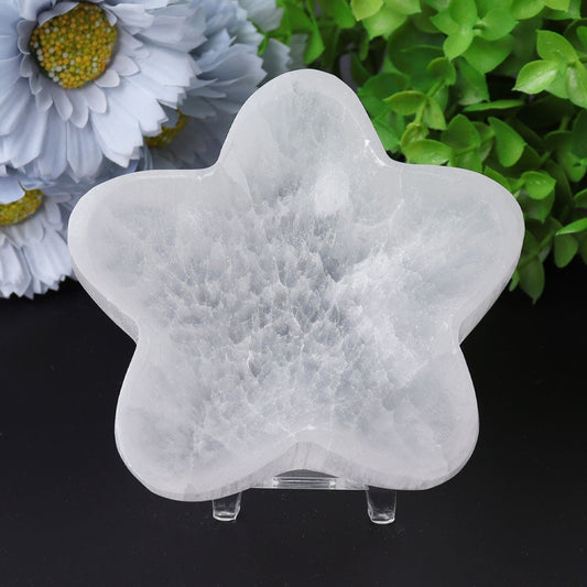 4" Flower Shape Selenite Bowl Wholesale Crystals