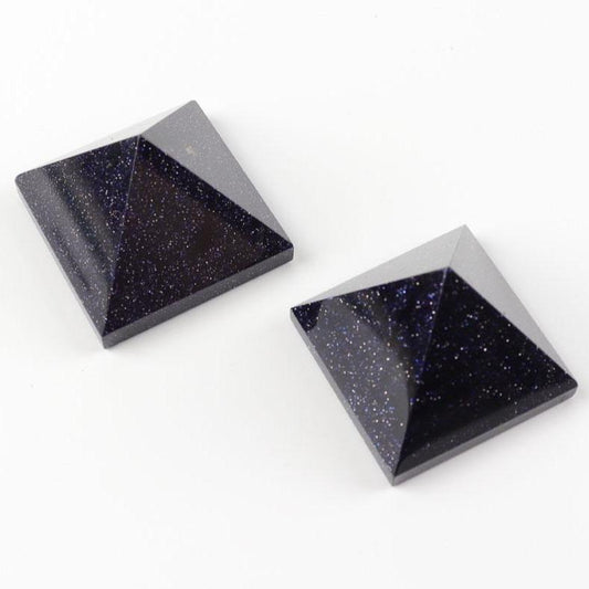 Blue Sand Stone Crystal Carving Pyramid Wholesale Crystals