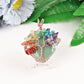 2" Chakra Tree of Life Wire Wrapped Heart Pendant Wholesale Crystals
