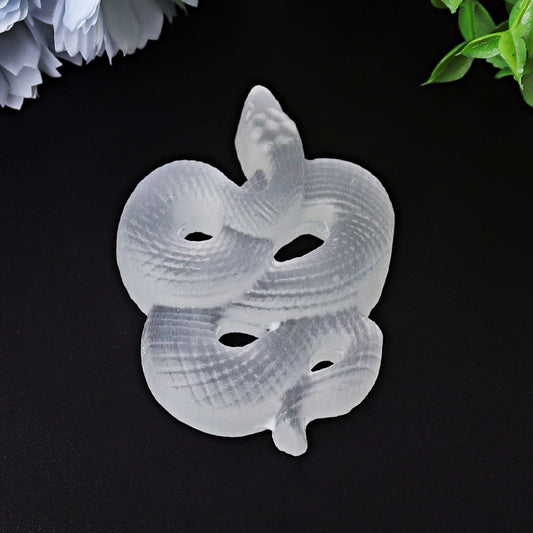 3.2" Selenite Snake Crystal Carvings Wholesale Crystals