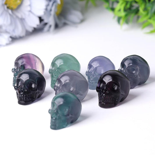 Mini Fluorite Crystal Skull Carvings Wholesale Crystals