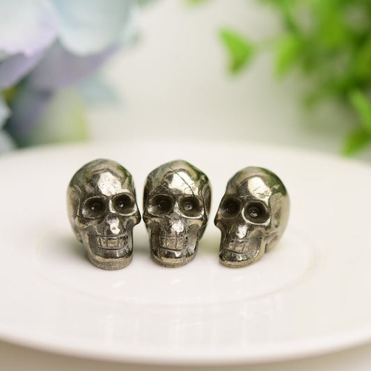 0.8" Mini Pyrite Skull Bulk Wholesale  Wholesale Crystals