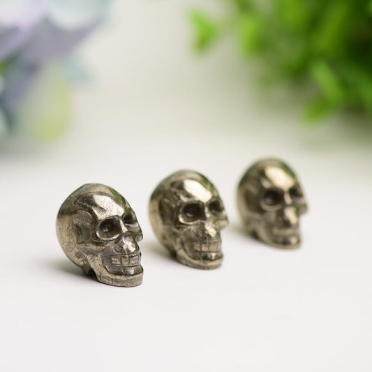 0.8" Mini Pyrite Skull Bulk Wholesale  Wholesale Crystals