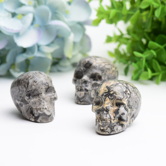 2.0" Piccaso Stone Skull Crystal Carving Bulk Wholesale  Wholesale Crystals