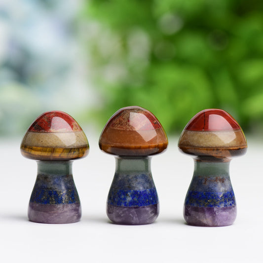 1.3" Chakra Mushroom Crystal Carving  Wholesale Crystals