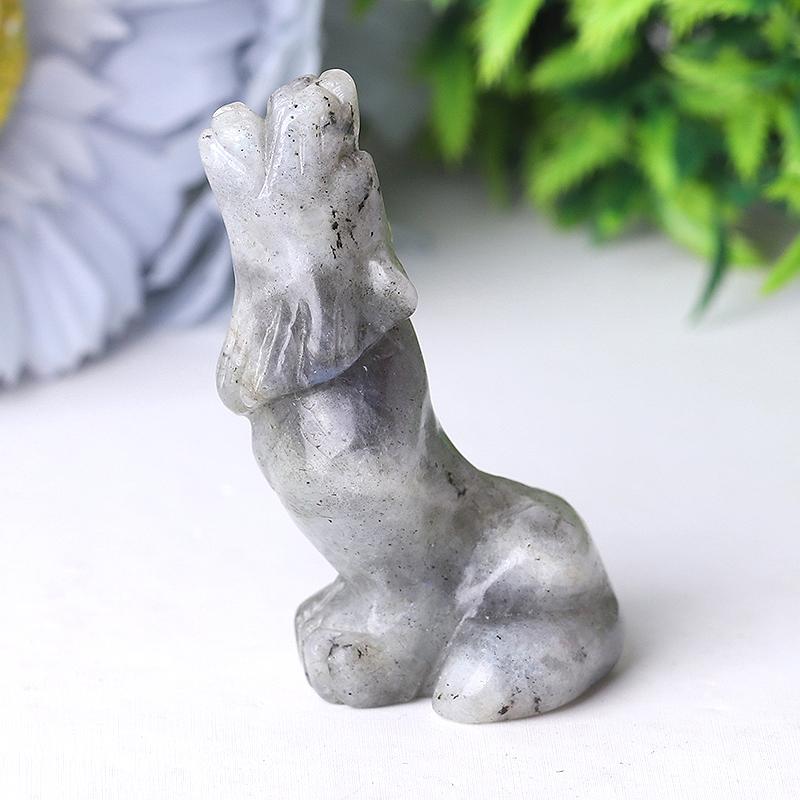 2.5" Wolf Crystal Carvings Wholesale Crystals
