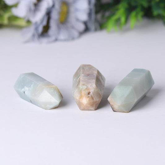 Natural Caribbean Calcite Points Meditation Sky Blue Crystal Point Healing Crystal Towers Wholesale Crystals