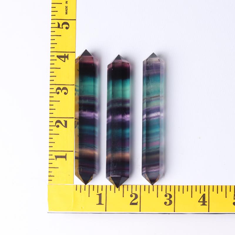 4" High Quality Rainbow Fluorite Double Terminated Point for Healing Wholesale Crystals