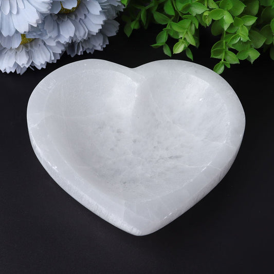 4.5" Selenite Heart Shape Bowl Wholesale Crystals