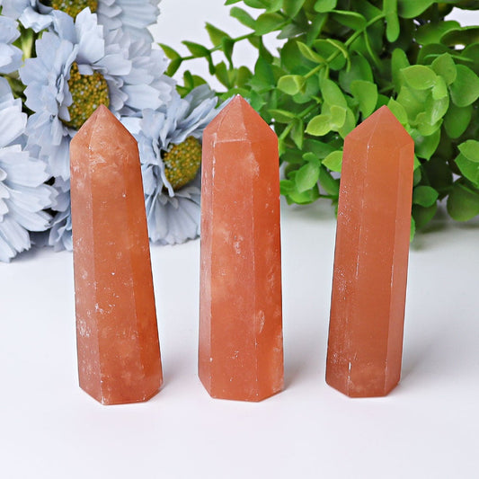 3"-4" Honey Calcite Crystal Points Wholesale Crystals