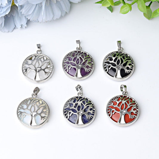 1.2" Tree of life Wrapped Crystal Pendant Wholesale Crystals