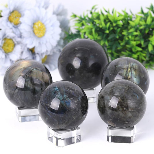2.0"-4.0" Labradorite Sphere Wholesale Crystals
