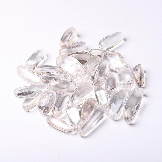 0.1kg 35mm-42mm Natural Clear Quartz Tumbles for Healing Wholesale Crystals