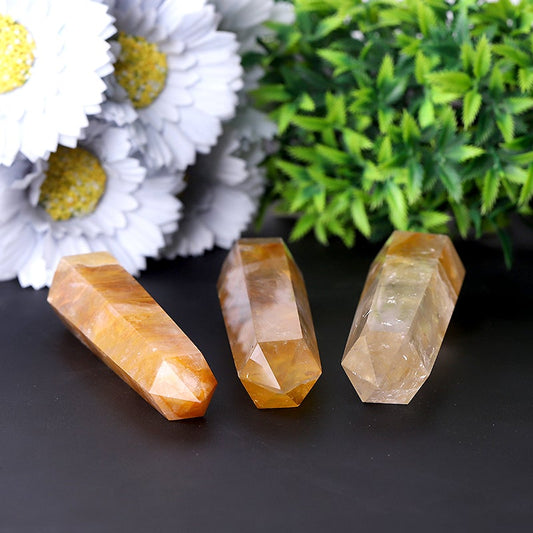 3.5" Set of 3 Golden Healer Crystal Points Wholesale Crystals
