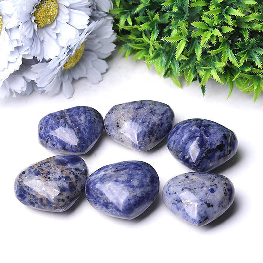 2" Sodalite Heart Crystal Carvings Wholesale Crystals