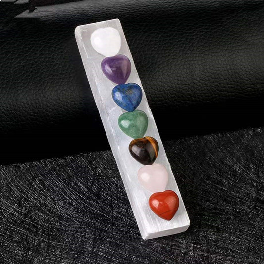 4.3" Selenite Wand with Chakra Heart Wholesale Crystals