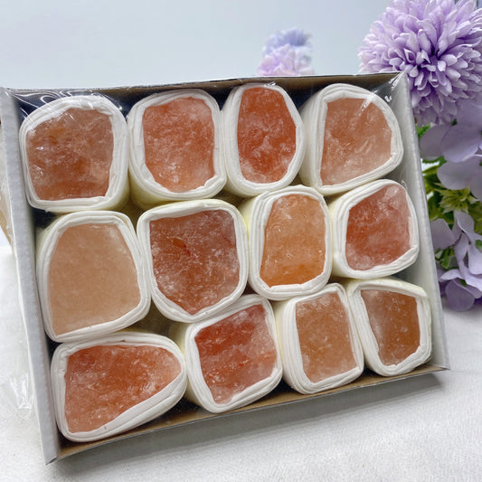 Orange Calcite Raw Stone Collection Box Bulk Wholesale