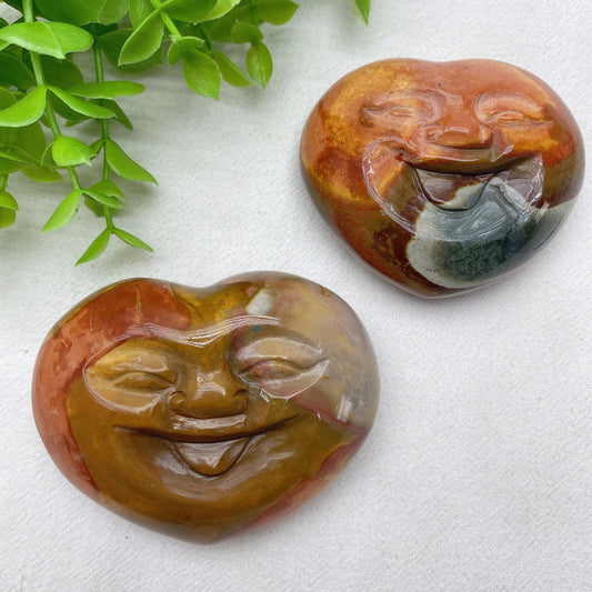 2.8"-3.2" Polychrome Heart Smile Face Bulk Wholesale