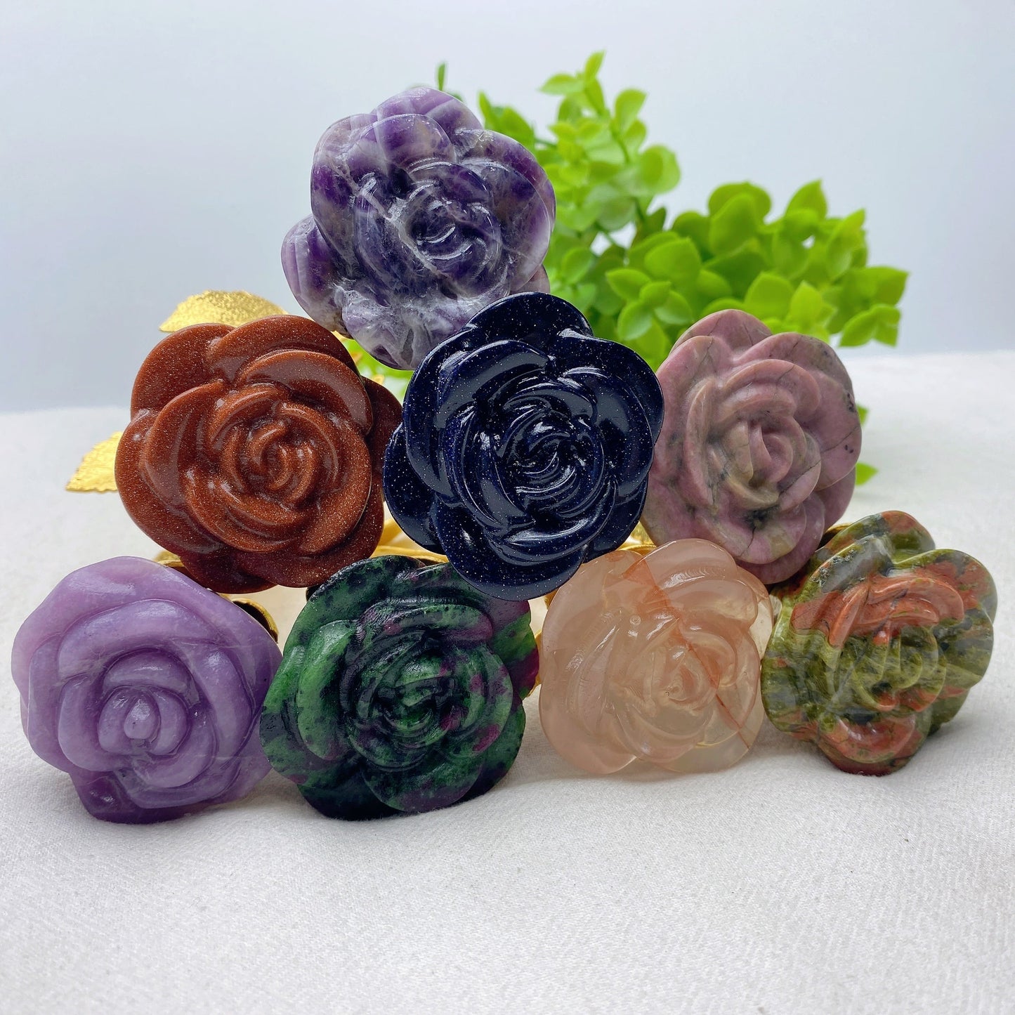 9.0" Mixed Crystal Rose Flower Bulk Wholesale