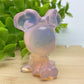 1.9" Pink Opalite Mickey Minie Carvings Bulk Wholesale