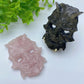 3.1" Golden Obsidian Rose Quartz Mask Bulk Wholesale