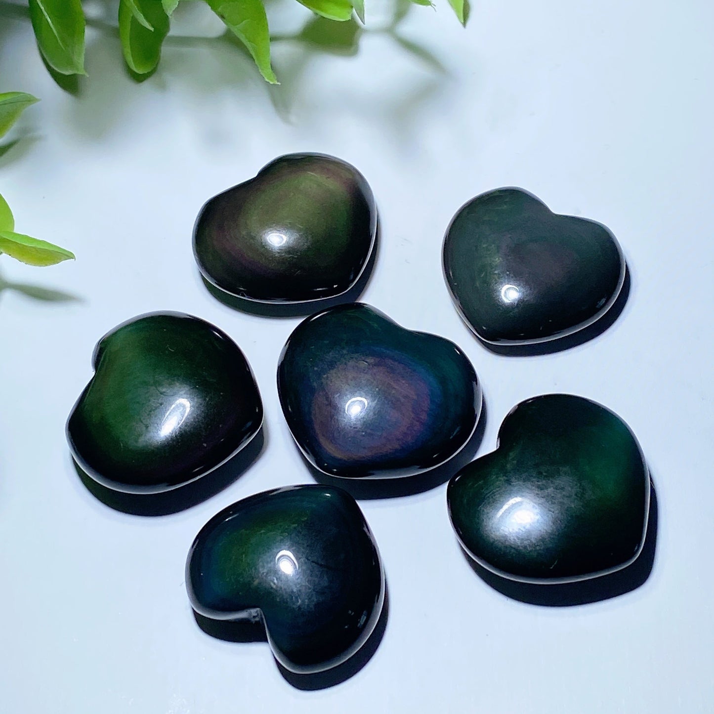 1.0" Rainbow Obsidian Heart Bulk Wholesale