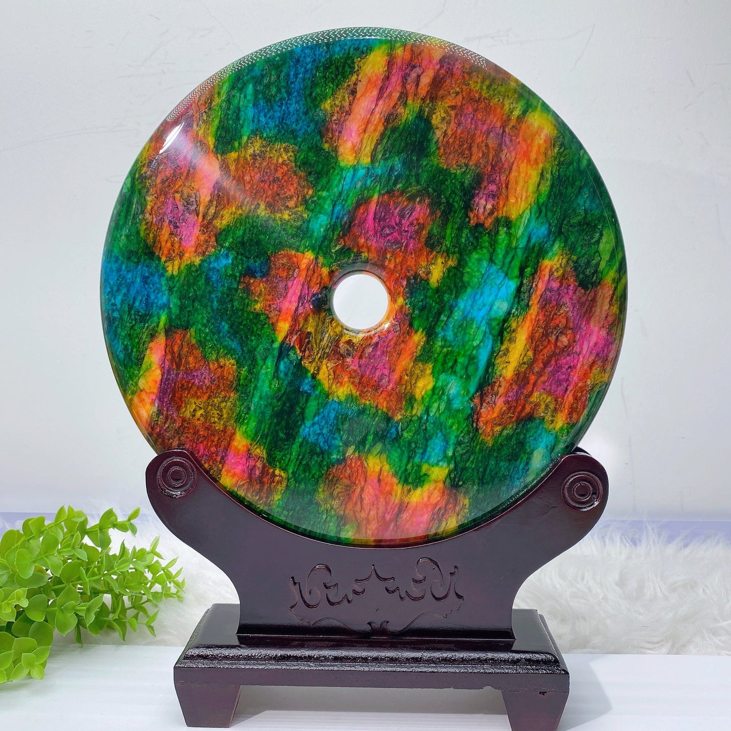 30cm Seven Color Jade Plate Free Form Bulk Wholesale