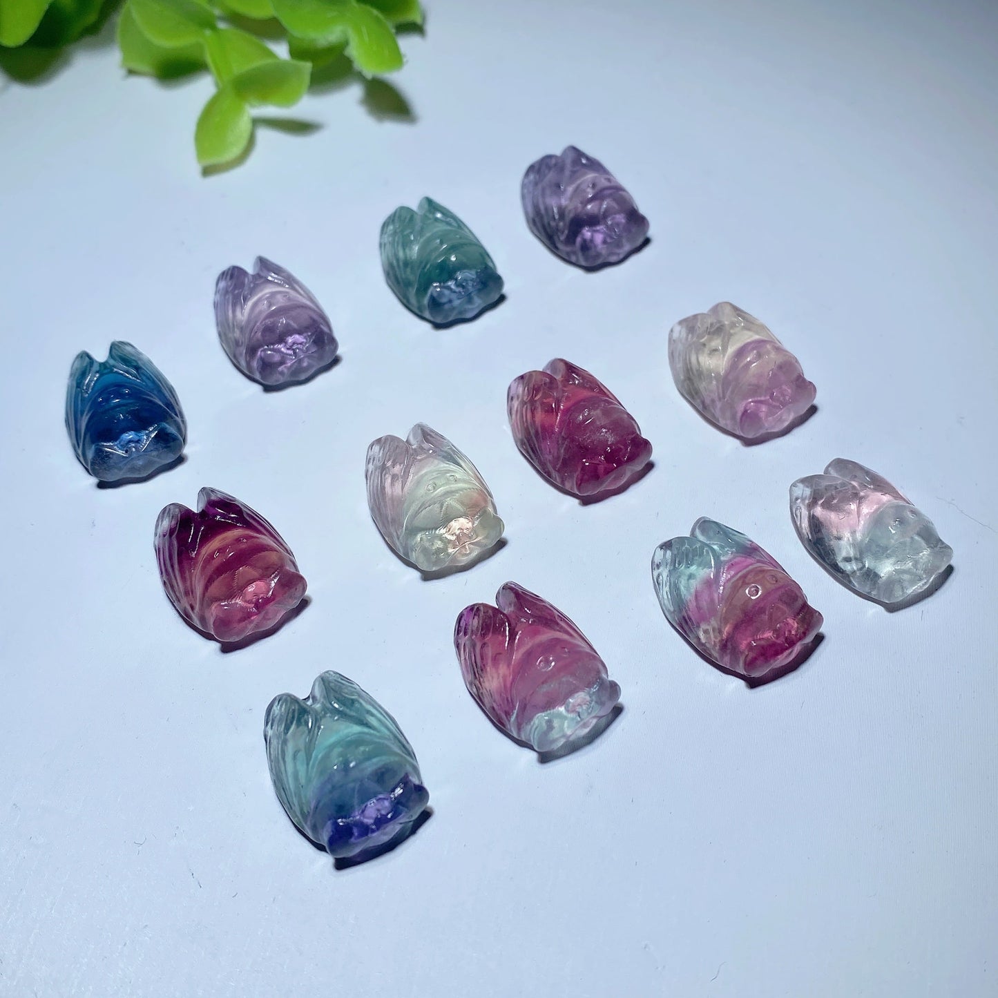 Mini Fluorite Cincada Carvings for Jewelry DIY Bulk Wholesale