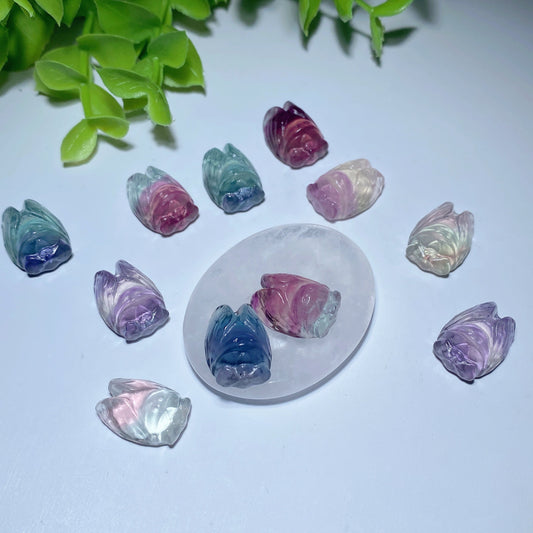 Mini Fluorite Cincada Carvings for Jewelry DIY Bulk Wholesale