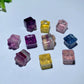 Mini Fluorite Gift-box Carvings for Jewelry DIY Bulk Wholesale