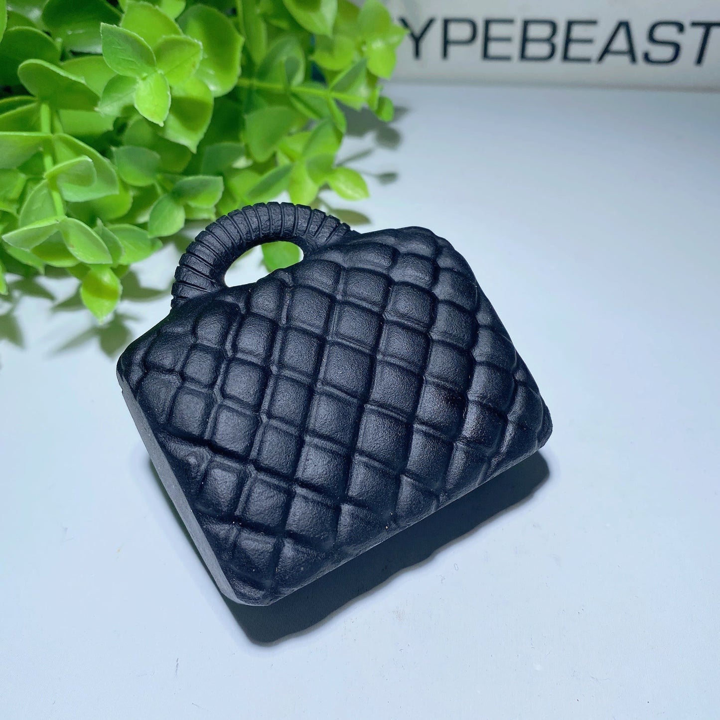 2.4" Black Obsidian Handbag Carvings Bulk Wholesale