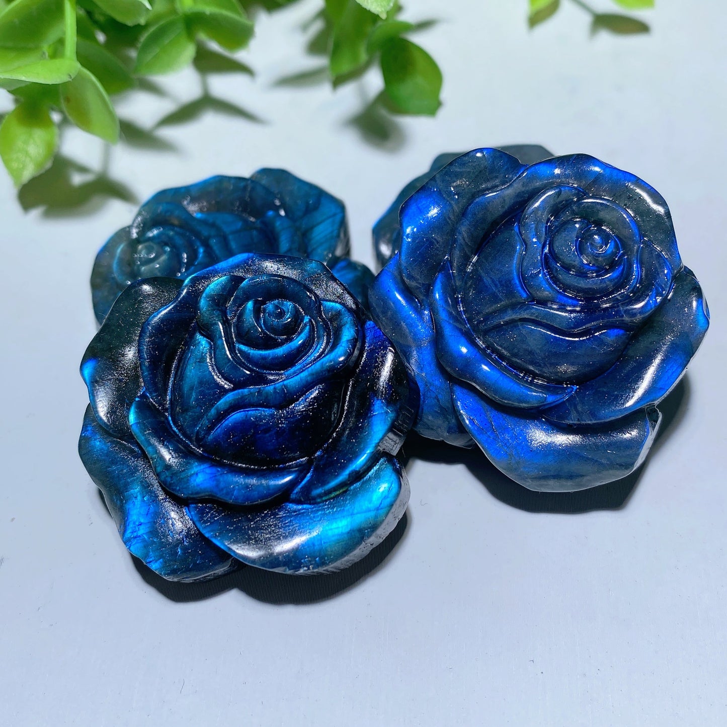 1.5" Labradorite Rose Flower Carvings Bulk Wholesale