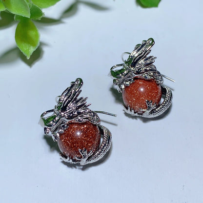 Mixed Crystal Dragon Earrings Bulk Wholesale