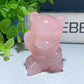 1.85" Orange Calcite Rose Quartz Cartoon Bear Charactor Bulk Wholesale