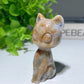 2.2" Mixed Crystal Cat Carvings Bulk Wholesale