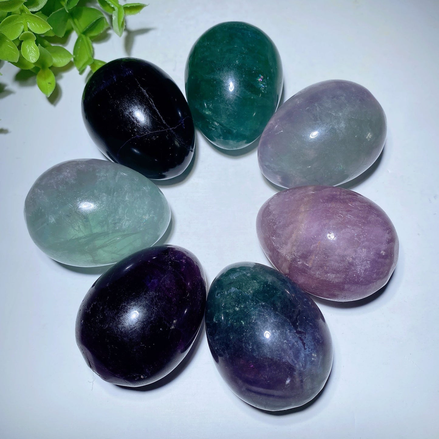 1.9" Fluorite Egg Carvings Bulk Wholesale