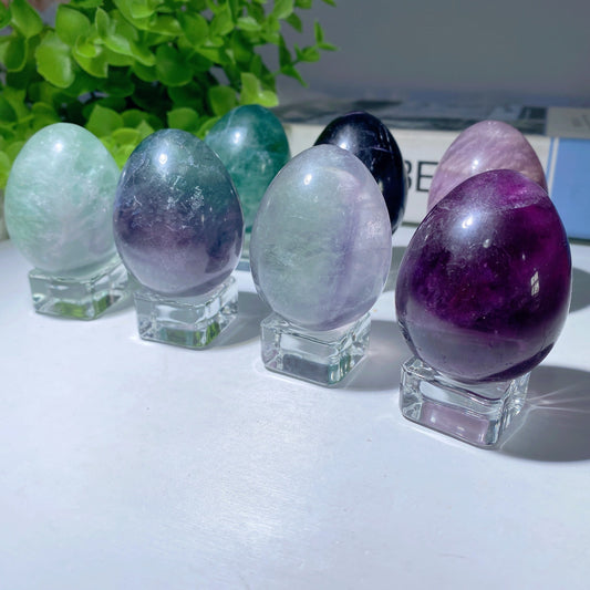 1.9" Fluorite Egg Carvings Bulk Wholesale