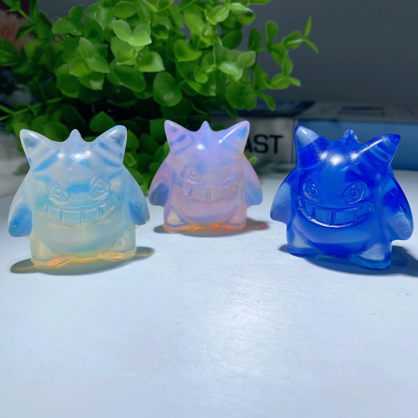 1.8" Mixed Crystal Gengar Carvings Bulk Wholesale