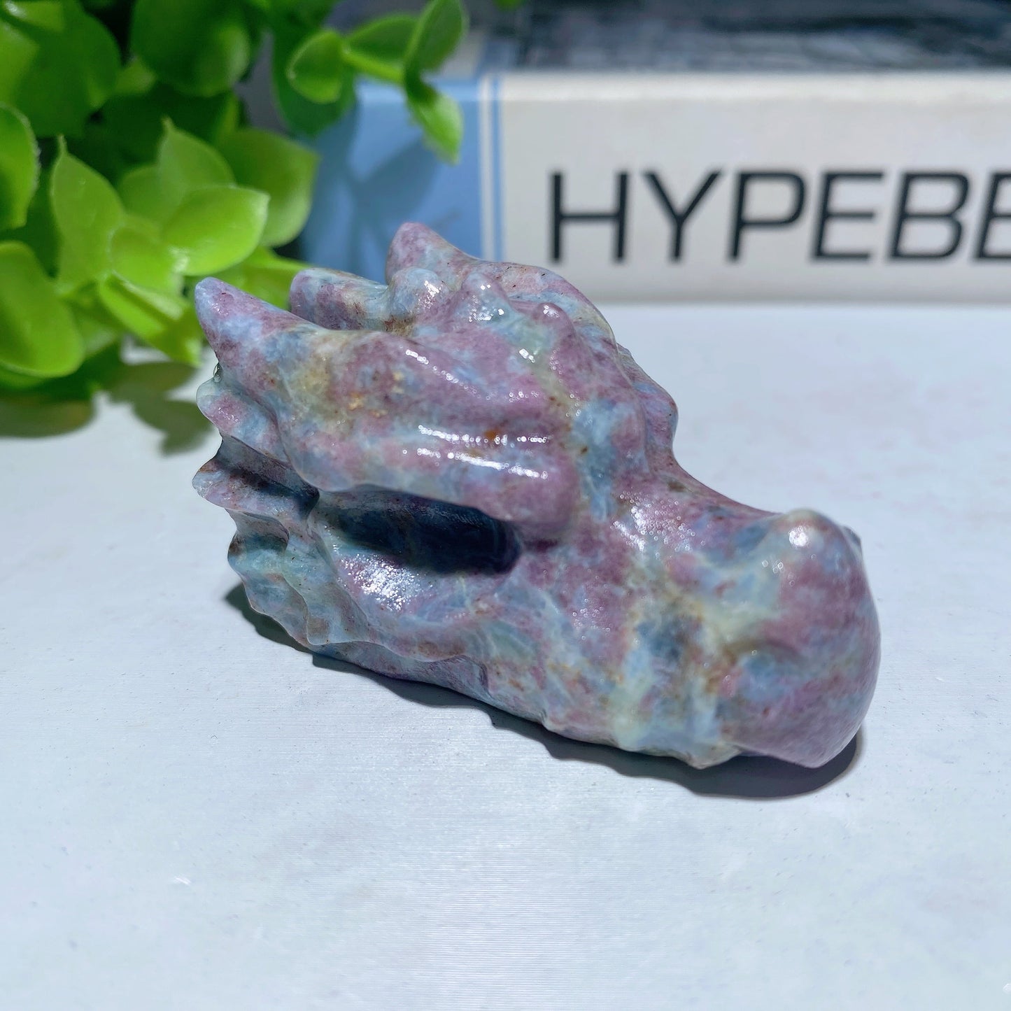 2.0" Mixed Cryrstal Dragon Head Carvings Bulk Wholesale