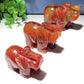 2.0"-2.8" Carnelian Elephant Carvings Bulk Wholesale